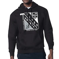 Men's Starter Black Los Angeles Kings Shield Logo Pullover Hoodie