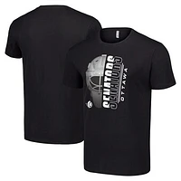 Men's Starter Black Ottawa Senators Half Helmet Logo T-Shirt