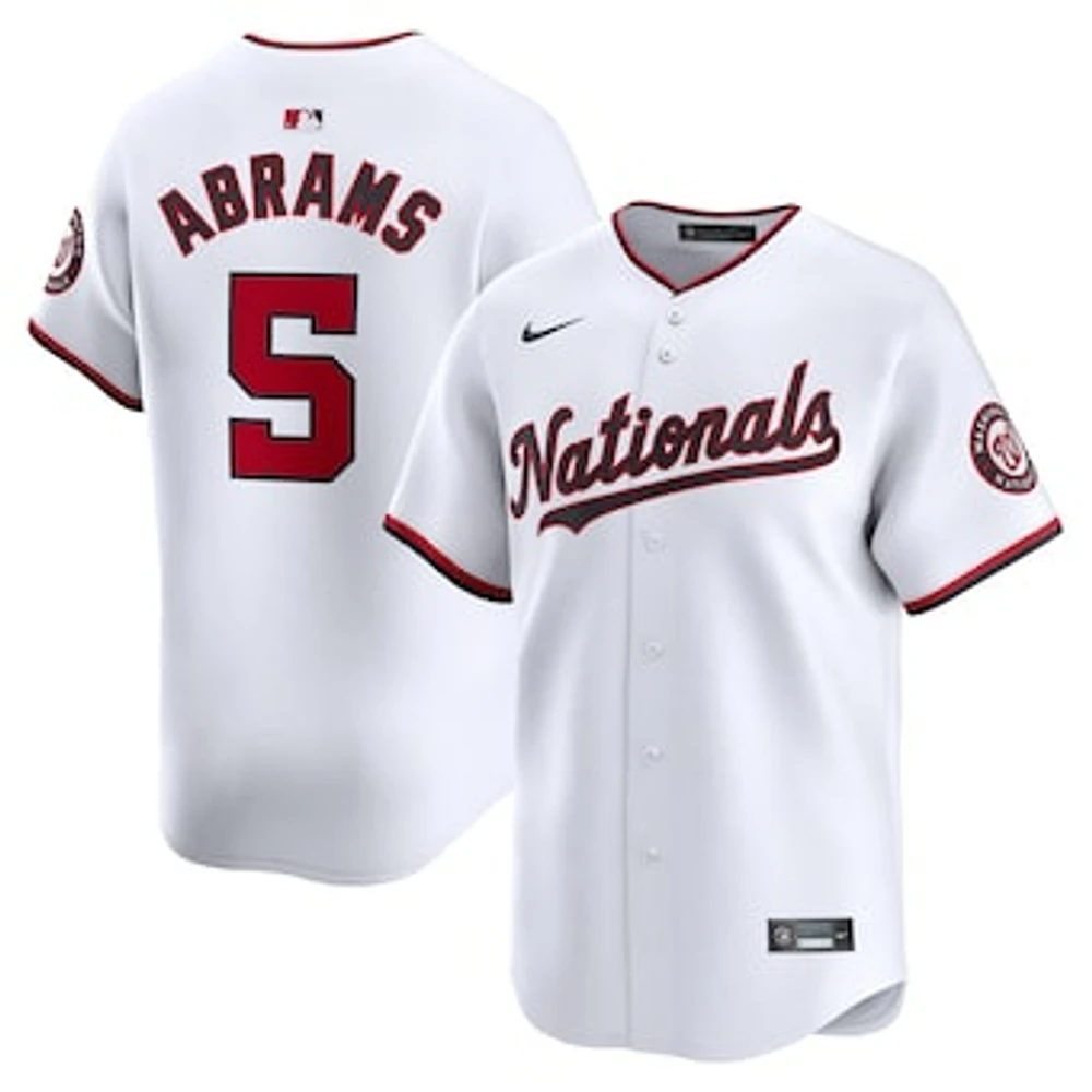 Youth Nike CJ Abrams White Washington Nationals Home Limited Player Jersey