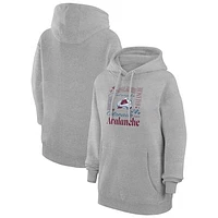 Women's G-III 4Her by Carl Banks Heather Gray Colorado Avalanche Collage Team Graphic Fleece Pullover Hoodie