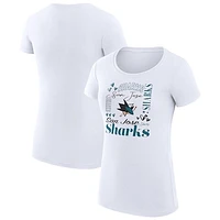 Women's G-III 4Her by Carl Banks San Jose Sharks Collage Team Graphic Fitted T-Shirt