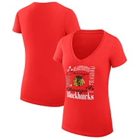 Women's G-III 4Her by Carl Banks Chicago Blackhawks Collage Team Graphic Fitted T-Shirt
