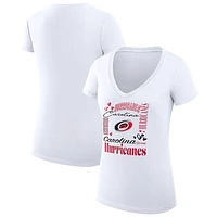 Women's G-III 4Her by Carl Banks Carolina Hurricanes Collage Team Graphic Fitted T-Shirt