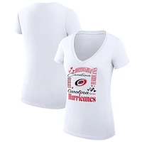Women's G-III 4Her by Carl Banks Carolina Hurricanes Collage Team Graphic Fitted T-Shirt