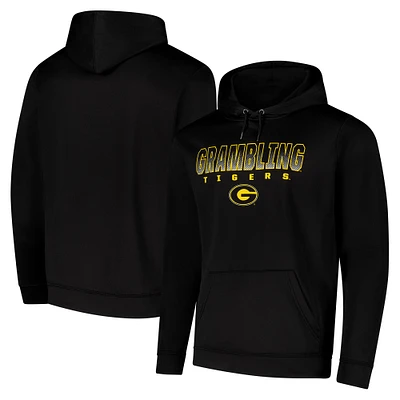 Men's Colosseum  Black Grambling Tigers Blackout 3.0 Pullover Hoodie