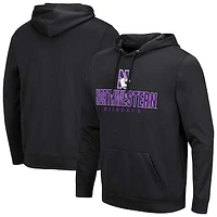 Men's Colosseum Black Northwestern Wildcats Lantern Pullover Hoodie