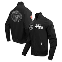 Men's Pro Standard Black San Francisco 49ers Paint The City Twill Full-Zip Jacket