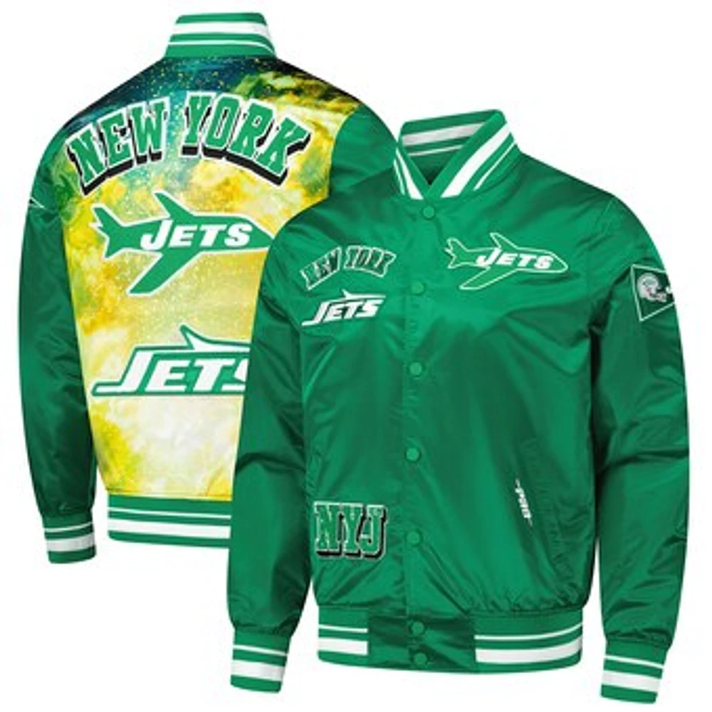 Men's Pro Standard Green New York Jets Sublimated Satin Full-Snap Jacket