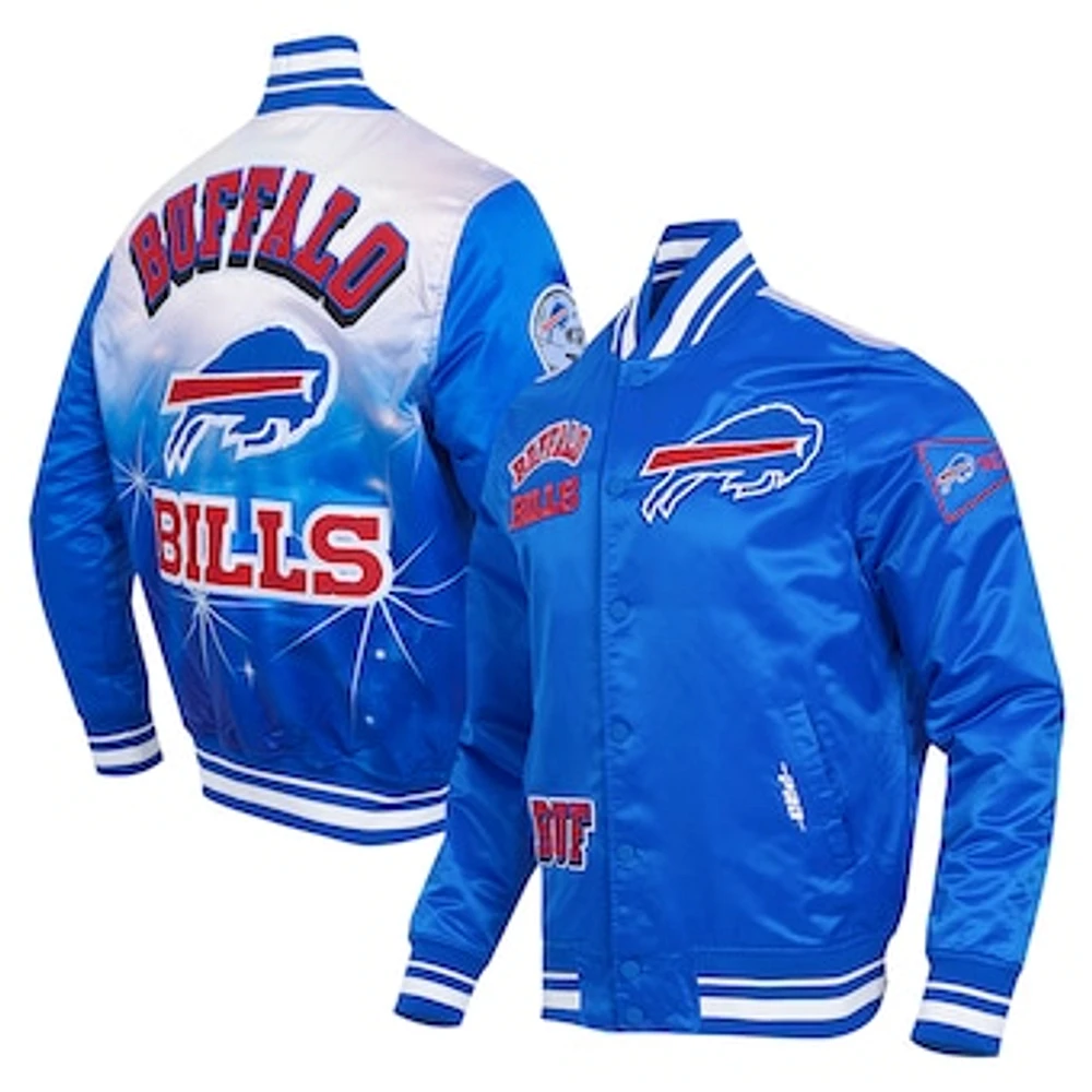 Men's Pro Standard Royal Buffalo Bills Sublimated Satin Full-Snap Jacket