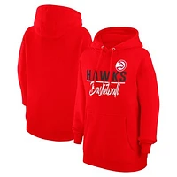 Women's G-III 4Her by Carl Banks Red Atlanta Hawks Graphics Fleece Pullover Hoodie
