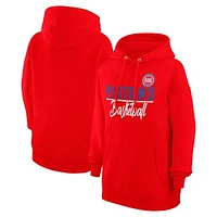 Women's G-III 4Her by Carl Banks Red Detroit Pistons Graphics Fleece Pullover Hoodie