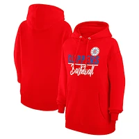 Women's G-III 4Her by Carl Banks Red LA Clippers Graphics Fleece Pullover Hoodie