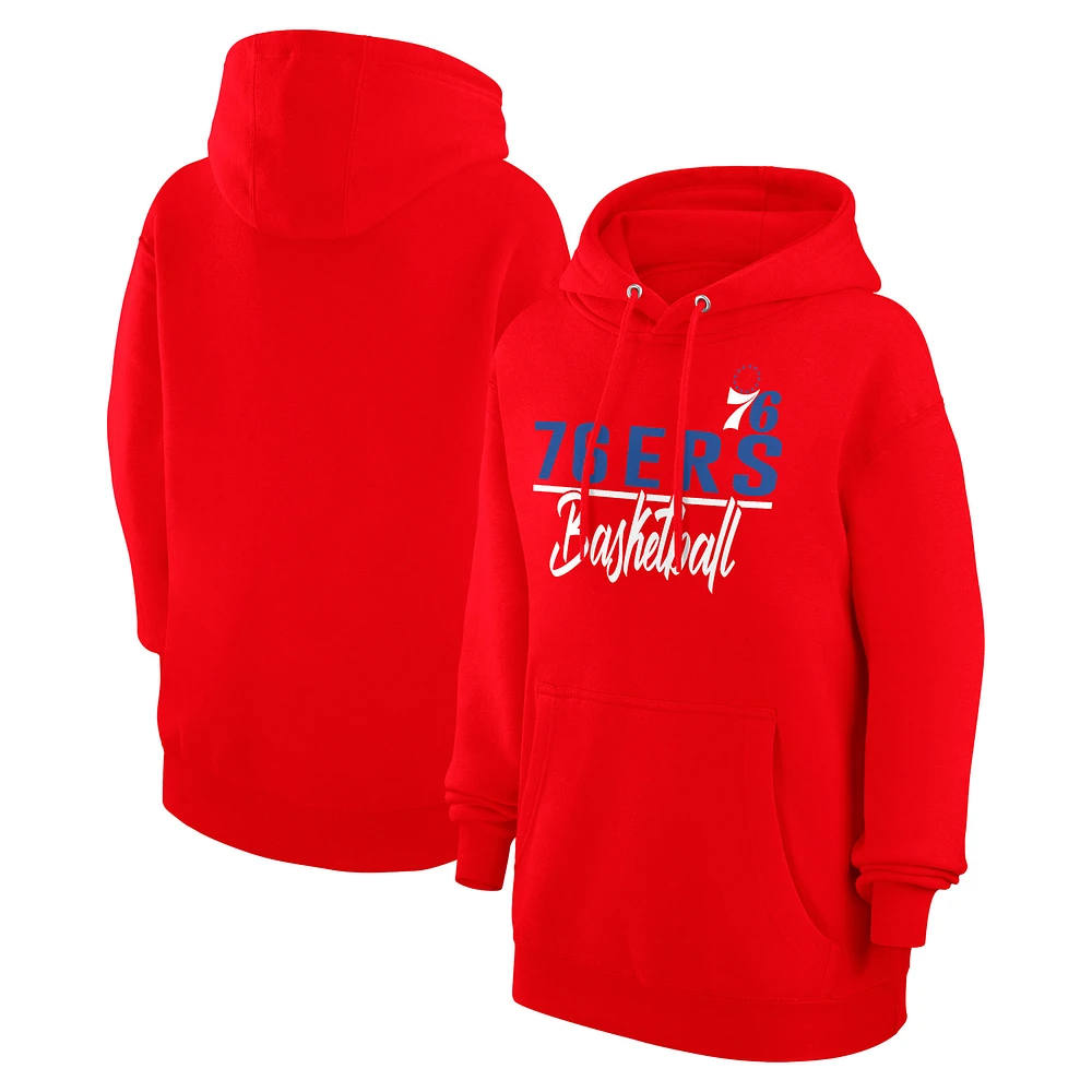 Women's G-III 4Her by Carl Banks Philadelphia 76ers Graphics Fleece Pullover Hoodie