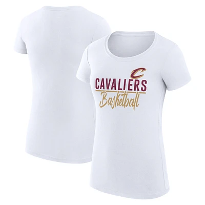 Women's G-III 4Her by Carl Banks Cleveland Cavaliers Team Sport Fitted V-Neck T-Shirt
