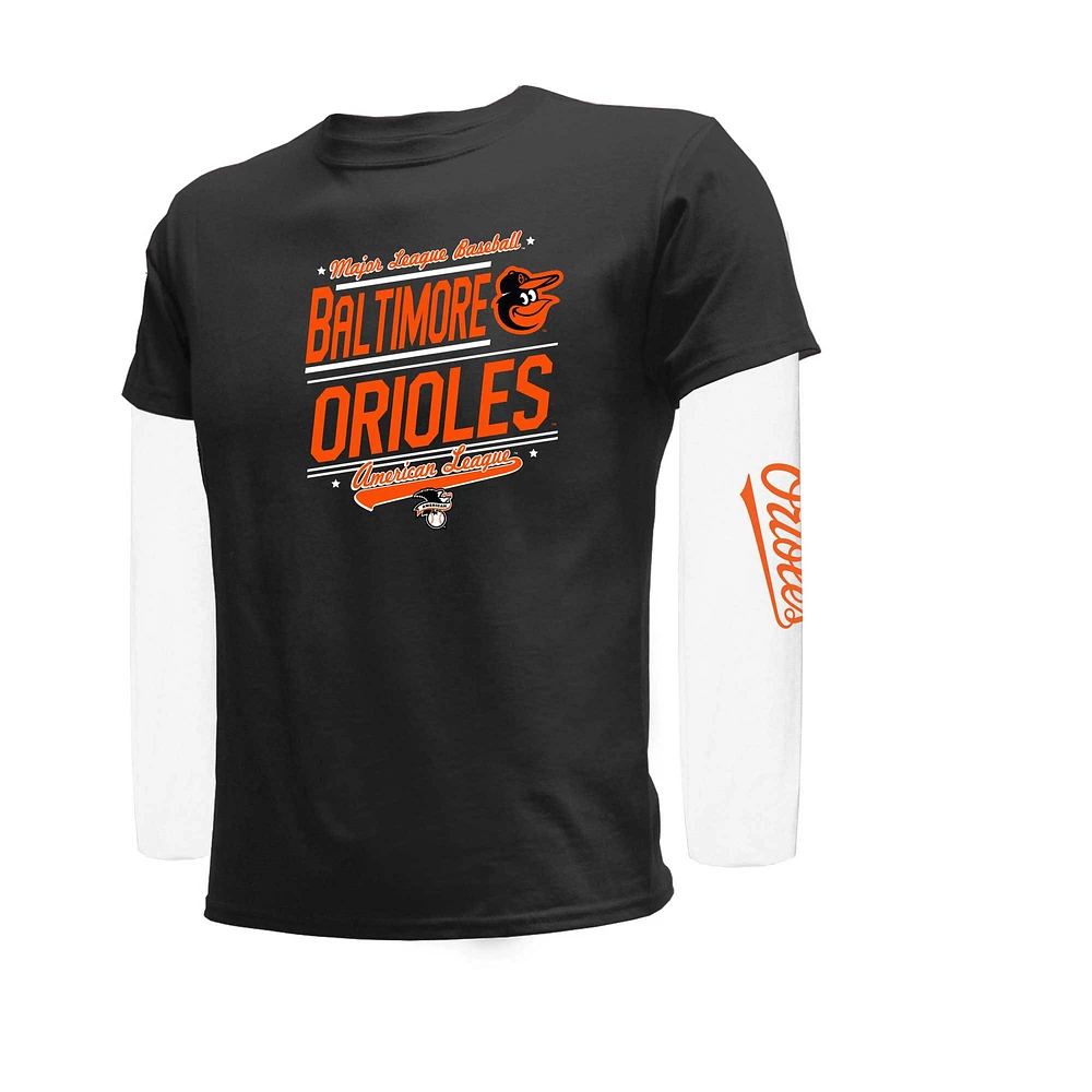 Youth Stitches Black/White Baltimore Orioles Combo T-Shirt Set