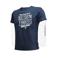 Youth Stitches Navy/White New York Yankees Combo T-Shirt Set