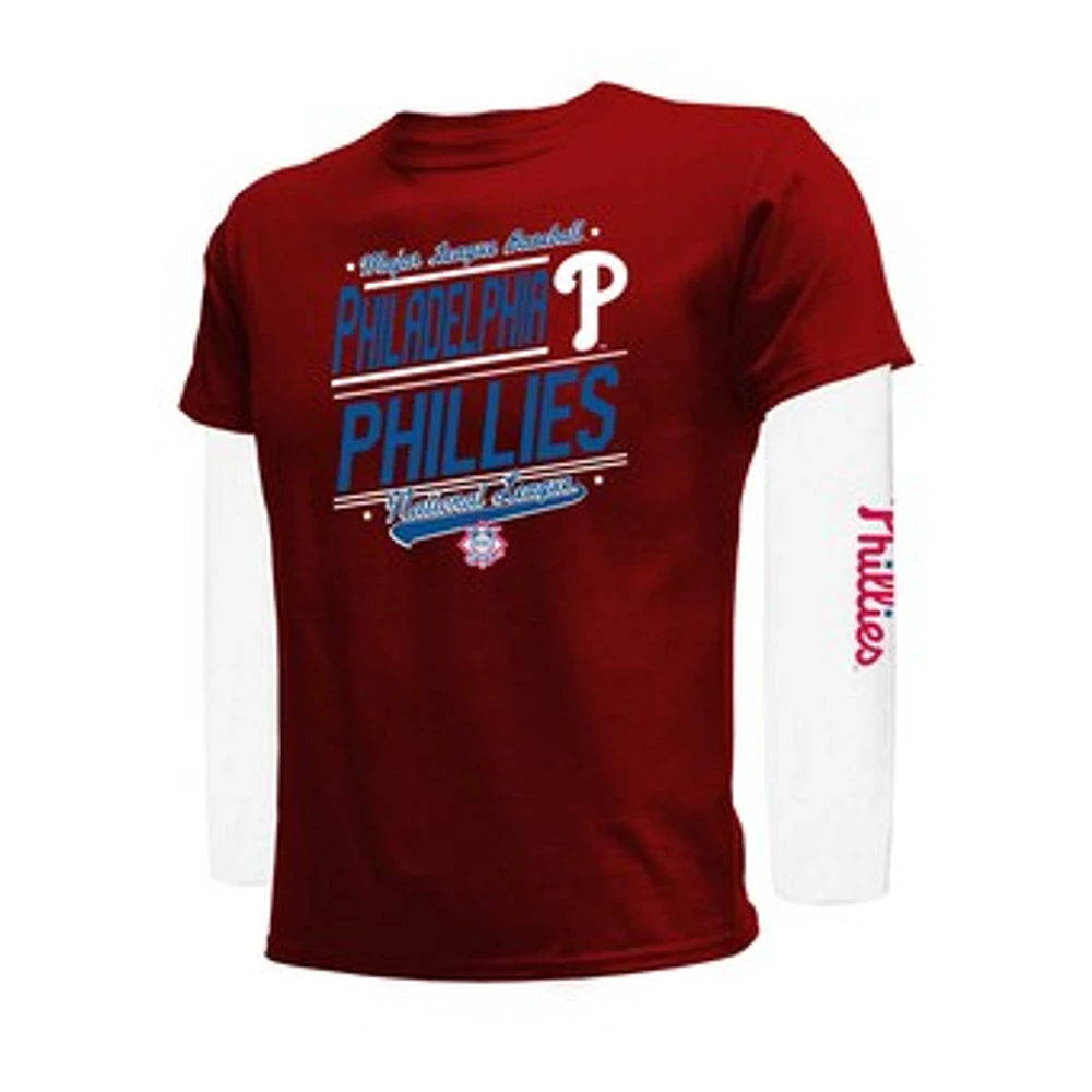 Youth Stitches Red/White Philadelphia Phillies Combo T-Shirt Set