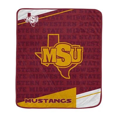 Pegasus Midwestern State Mustangs 50" x 60" Diagonal Ghost Ultra Soft Blanket