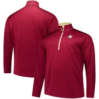 Men's Fanatics Garnet Florida State Seminoles Big & Tall Defender Quarter-Zip Top