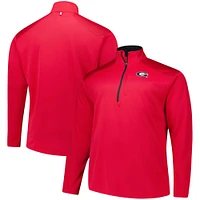 Men's Fanatics Red Georgia Bulldogs Big & Tall Defender Quarter-Zip Top