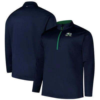 Men's Fanatics Navy Notre Dame Fighting Irish Big & Tall Defender Quarter-Zip Top