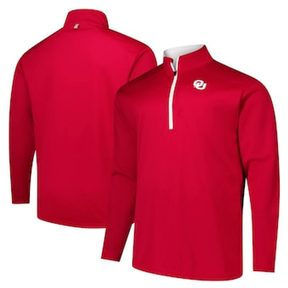 Men's Fanatics Crimson Oklahoma Sooners Big & Tall Defender Quarter-Zip Top