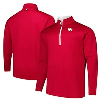 Men's Fanatics Crimson Oklahoma Sooners Big & Tall Defender Quarter-Zip Top