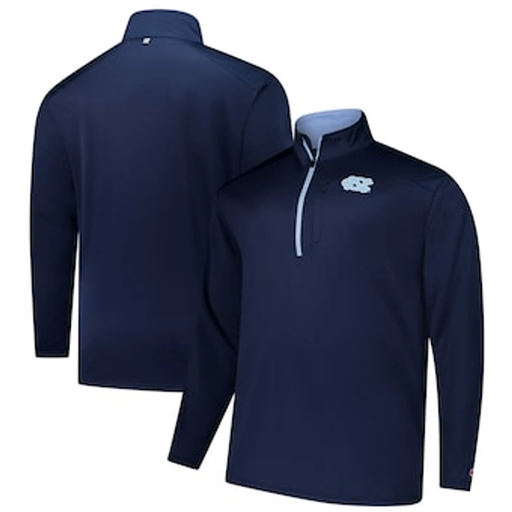 Men's Fanatics Navy North Carolina Tar Heels Big & Tall Defender Quarter-Zip Top