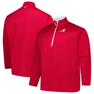 Men's Fanatics Crimson Alabama Tide Big & Tall Defender Quarter-Zip Top