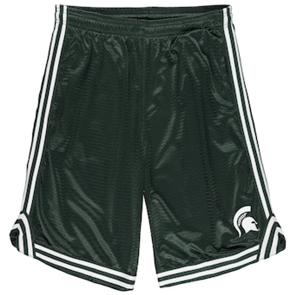 Men's Fanatics Green Michigan State Spartans Big & Tall Dual Stripe Mesh Short