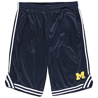 Men's Fanatics Navy Michigan Wolverines Big & Tall Dual Stripe Mesh Short