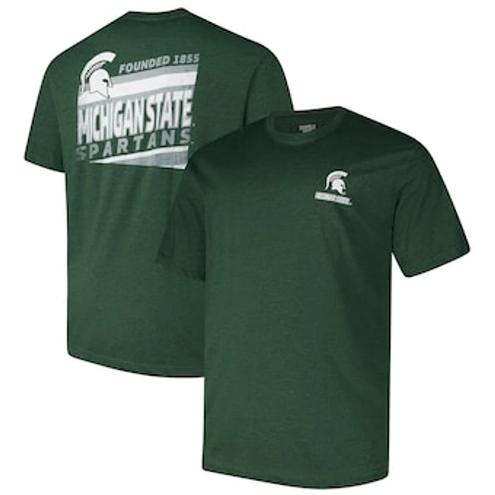 Men's Fanatics Green Michigan State Spartans Big & Tall Ideal Faded T-Shirt