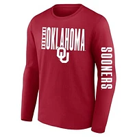 Men's Fanatics  Crimson Oklahoma Sooners Big & Tall Vision Long Sleeve T-Shirt