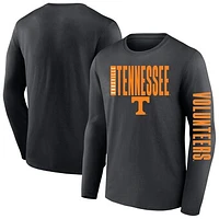 Men's Fanatics  Charcoal Tennessee Volunteers Big & Tall Vision Long Sleeve T-Shirt