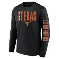 Men's Fanatics  Black Texas Longhorns Big & Tall Vision Long Sleeve T-Shirt