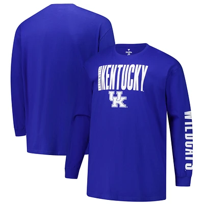 Men's Fanatics  Royal Kentucky Wildcats Big & Tall Vision Long Sleeve T-Shirt