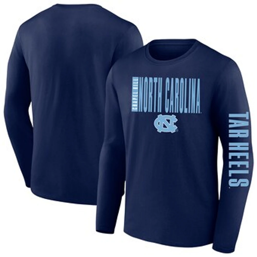 Men's Fanatics  Navy North Carolina Tar Heels Big & Tall Vision Long Sleeve T-Shirt