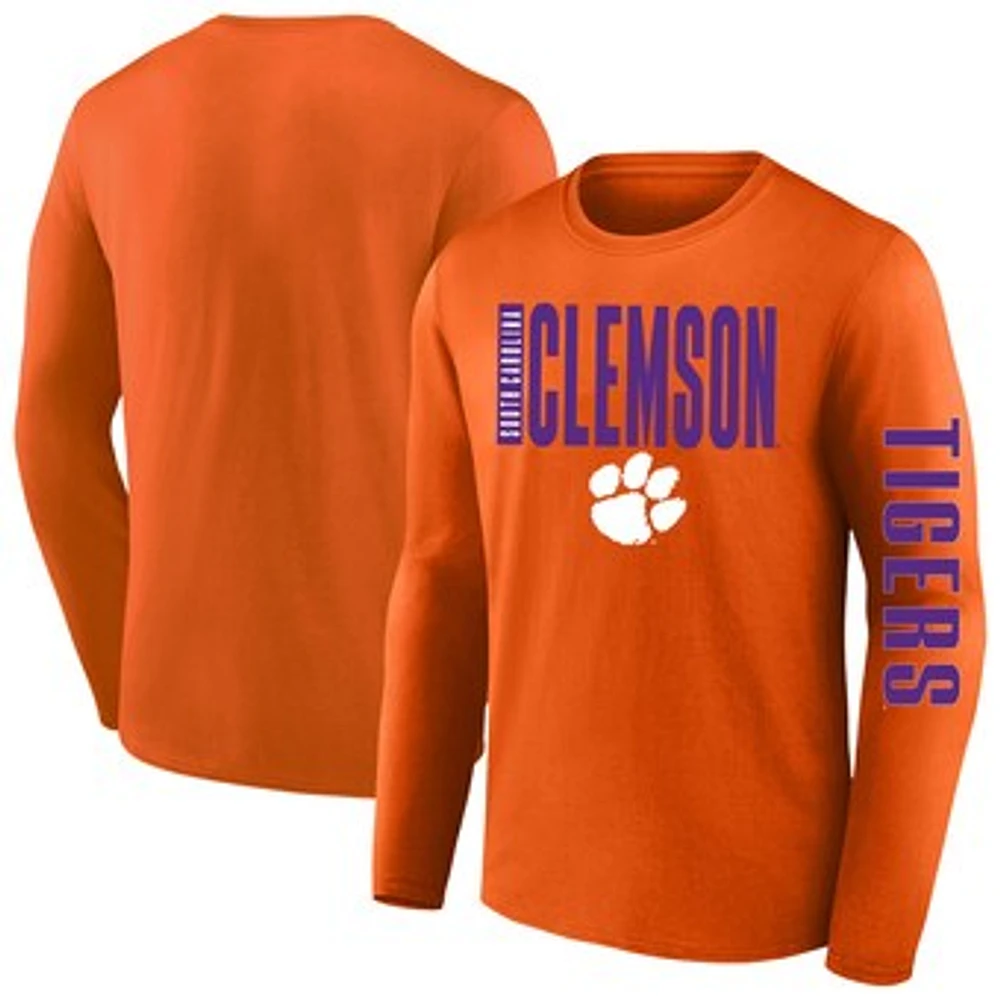 Men's Fanatics  Orange Clemson Tigers Big & Tall Vision Long Sleeve T-Shirt