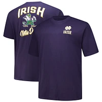 Men's Fanatics Navy Notre Dame Fighting Irish Big & Tall Helmet T-Shirt