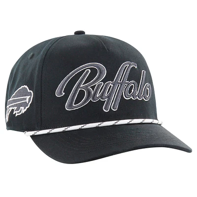 Men's '47 Black Buffalo Bills Overhand Speckle Hitch Adjustable Hat