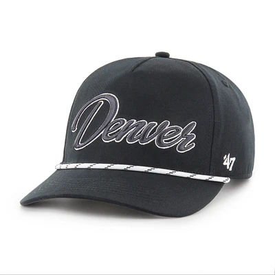 Men's '47 Black Denver Broncos Overhand Speckle Hitch Adjustable Hat