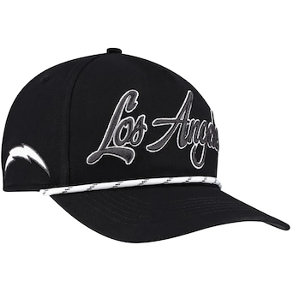 Men's '47 Black Los Angeles Chargers Overhand Speckle Hitch Adjustable Hat