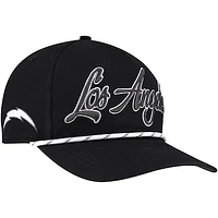 Men's '47 Black Los Angeles Chargers Overhand Speckle Hitch Adjustable Hat