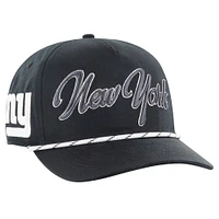 Men's '47 Black New York Giants Overhand Speckle Hitch Adjustable Hat