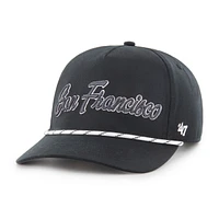 Men's '47 Black San Francisco 49ers Overhand Speckle Hitch Adjustable Hat