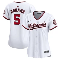 Women's Nike CJ Abrams White Washington Nationals Home Limited Player Jersey