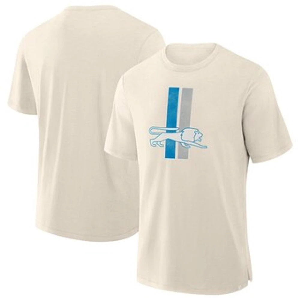 Men's Fanatics  Cream Detroit Lions Slub T-Shirt