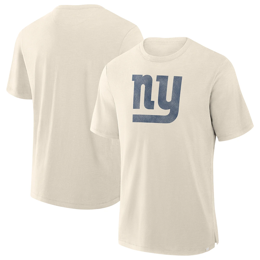 Men's Fanatics  Cream New York Giants Slub T-Shirt