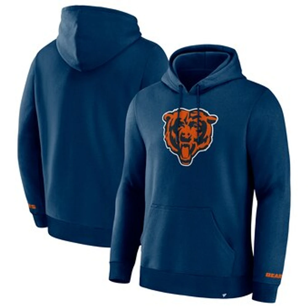 Men's Fanatics  Navy Chicago Bears Legacy Fleece Pullover Hoodie