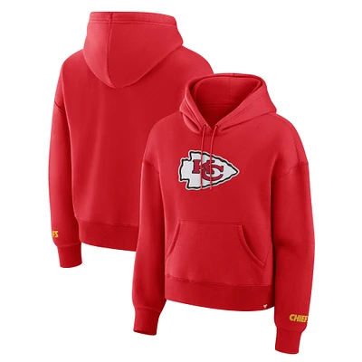 Women's Fanatics Red Kansas City Chiefs Legacy Fleece Pullover Hoodie